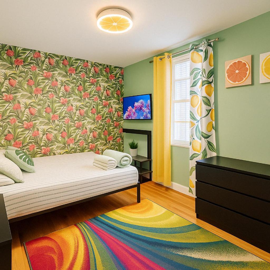 Tropical Comfort Room In Harlem Cozy Stay With Snacks & Style New York Bagian luar foto